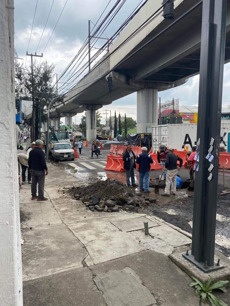 Fuga de agua en la Ciudad de México
