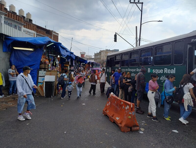 Parada de autobús en la Ciudad de México