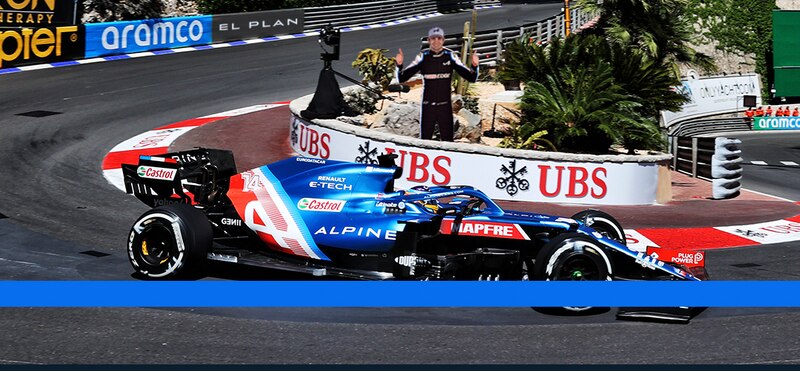 Fernando Alonso, Alpine F1 Team, en el Gran Premio de Mónaco de 2022.