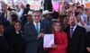 Américo Villarreal refrenda apoyo a Bustamante; agua, electrificación y vivienda son prioridad