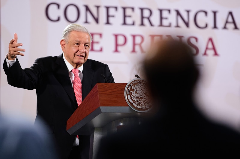 El presidente López Obrador da una conferencia de prensa