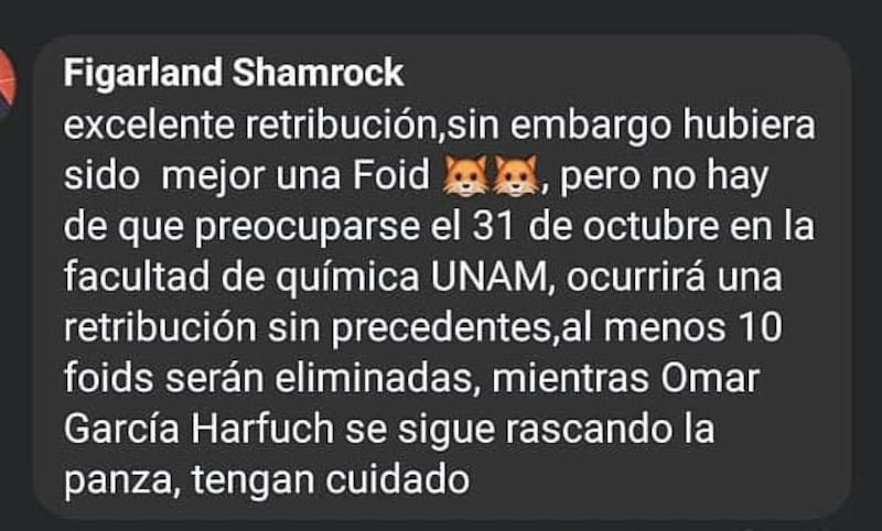 Amenaza Facultad de Química. Comentarios en redes sociales también advierten de futuros ataques presuntamente relacionados a grupos "Incels".