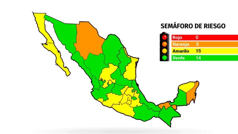 Mapa de riesgo COVID-19 en México
