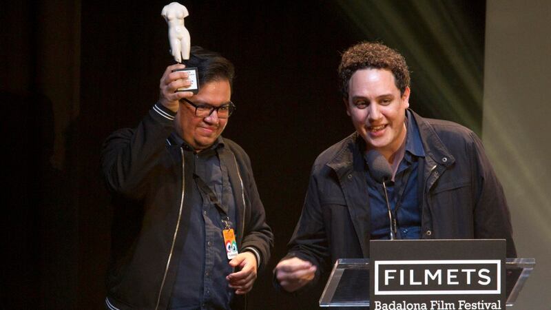Entrega de premios en el festival de cine de Badalona