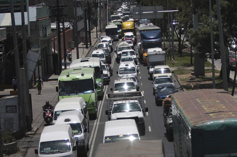 Tráfico vehicular en la Ciudad de México