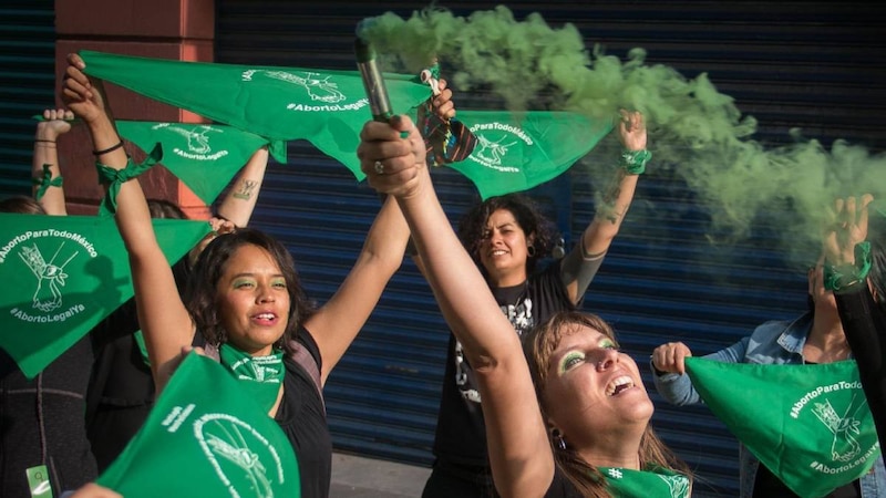 Protesta por el aborto en México