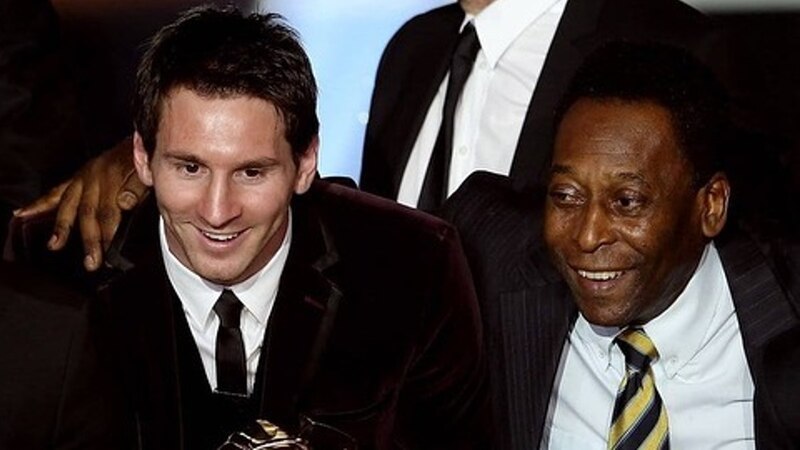 Messi y Pelé, dos leyendas del fútbol