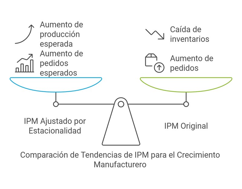 Gráfica comparativa de las tendencias mensuales y anuales del IPM