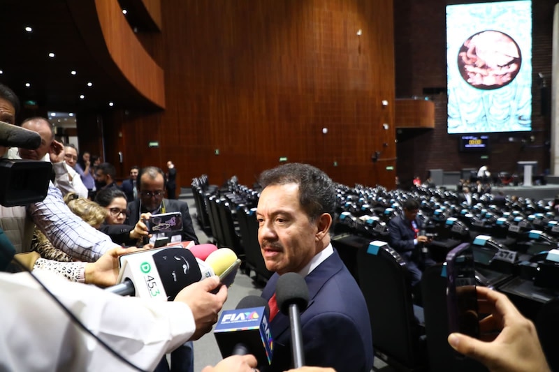 El presidente de México, Andrés Manuel López Obrador, da una conferencia de prensa.