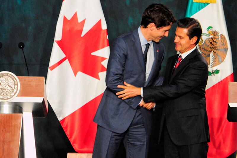 El primer ministro canadiense Justin Trudeau se reúne con el presidente mexicano Enrique Peña Nieto