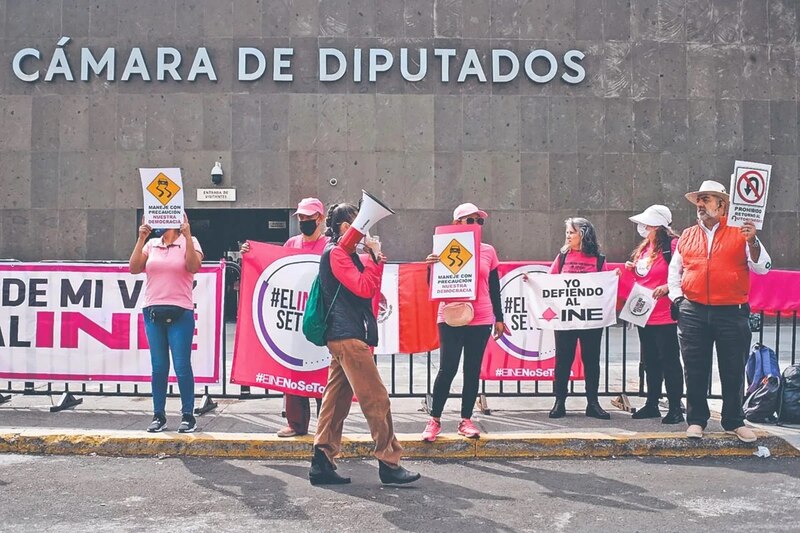 Protesta contra la reforma electoral en México