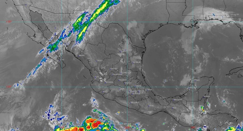 Imagen satelital de tope de nubes en México del 12 de noviembre del 2024