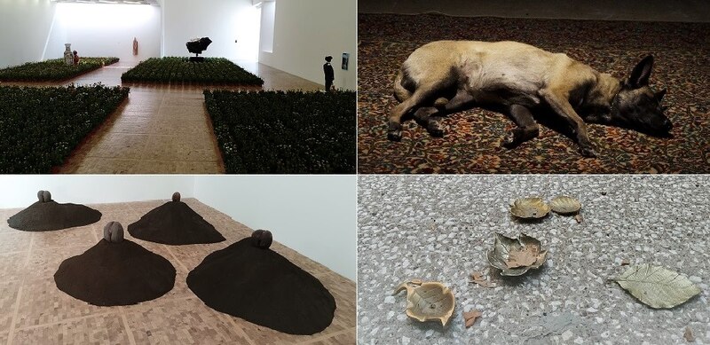 Cuatro imágenes que muestran diferentes tipos de arte.
