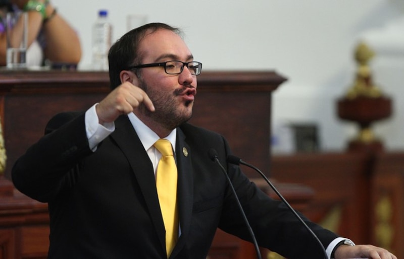 Diputado Gabriel Boric durante una sesión en el Congreso Nacional de Chile