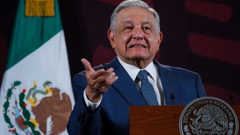 El presidente Andrés Manuel López Obrador durante una conferencia de prensa.