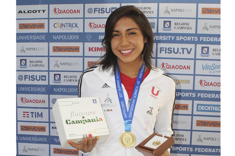 La atleta mexicana Paola Morán, campeona mundial de pentatlón moderno