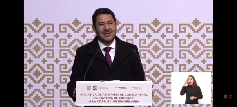 Iniciativa de reformas al Código Penal en materia de combate a la corrupción inmobiliaria