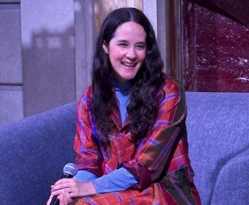 La cantante Ximena Sariñana durante su rueda de prensa en el Teatro Metropólitan