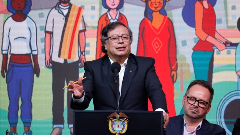 El presidente ecuatoriano, Guillermo Lasso, durante una rueda de prensa.