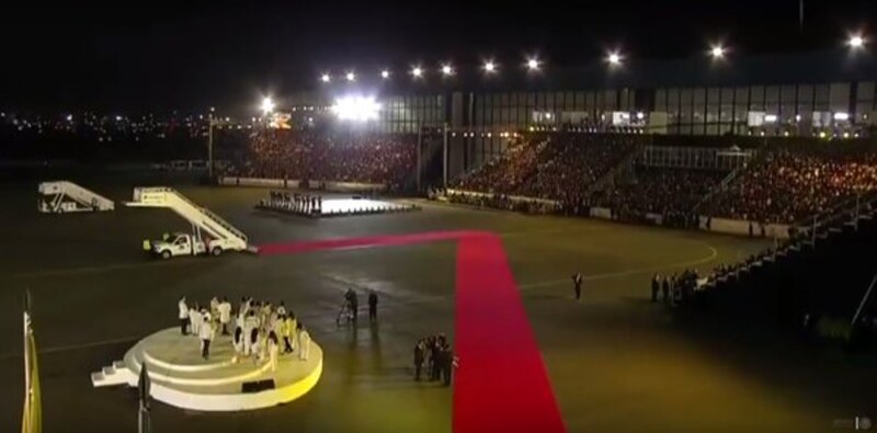 Ceremonia de bienvenida al Papa Francisco en Ecuador