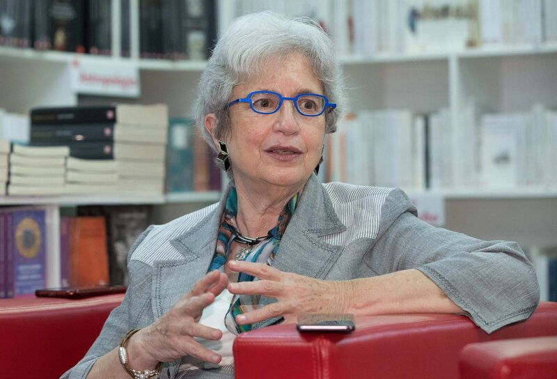 La escritora Almudena Grandes en la presentación de su último libro.