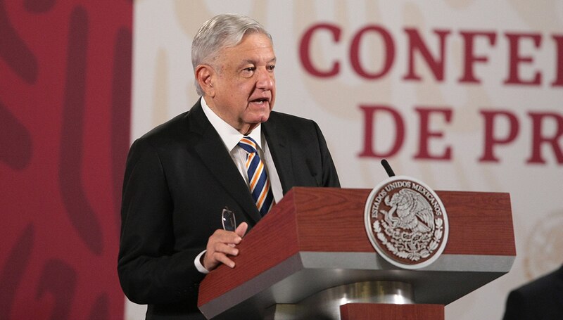 El presidente Andrés Manuel López Obrador da una conferencia de prensa