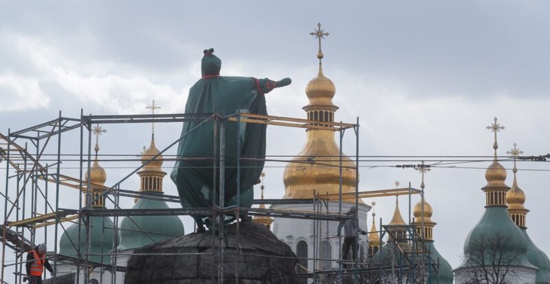 Monumento a Bohdan Khmelnytsky en Kiev, Ucrania