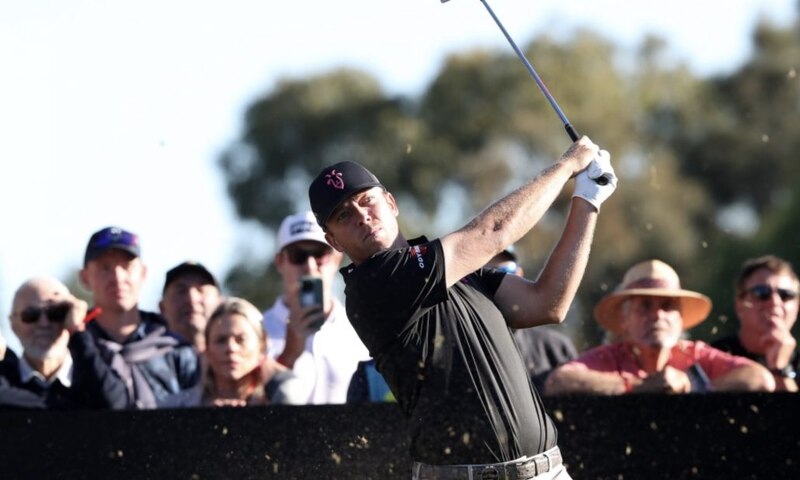 El golfista español Sergio García en acción durante el Masters de Augusta de 2017.