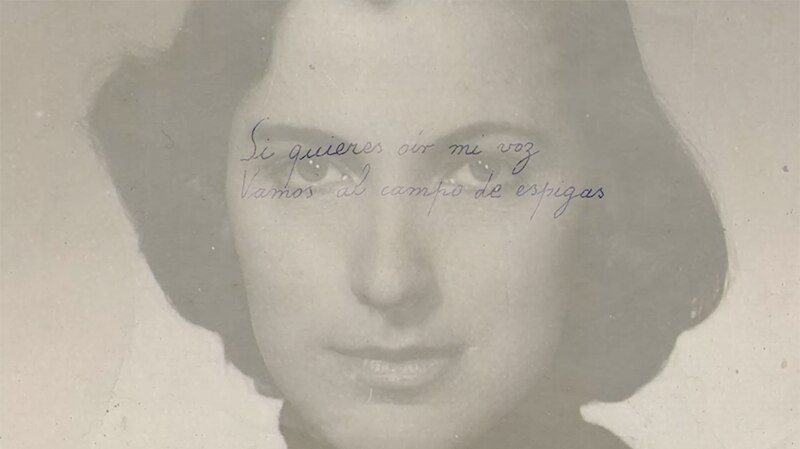 Poema visual "Si quieres oír mi voz"