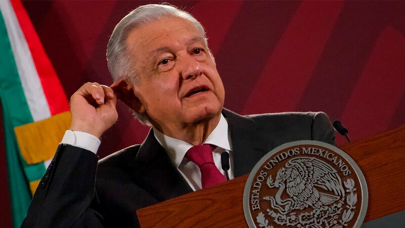 El presidente Andrés Manuel López Obrador durante una conferencia de prensa.