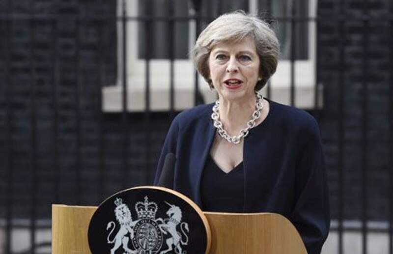 La primera ministra británica, Theresa May, pronuncia un discurso ante el Parlamento