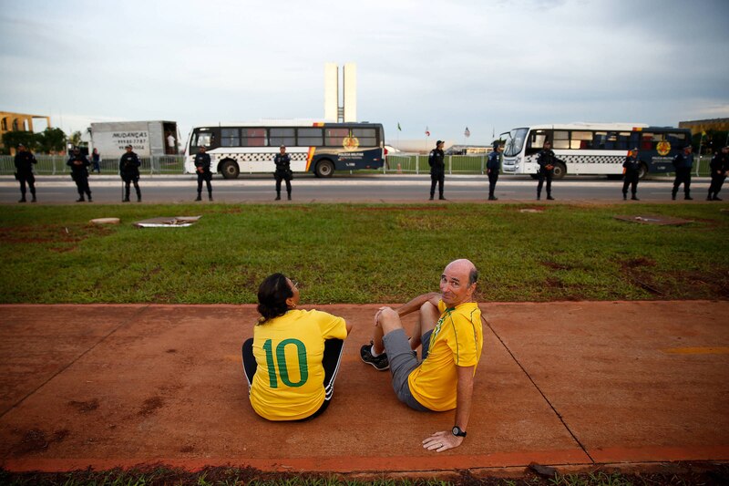 Hinchas de fútbol brasileños