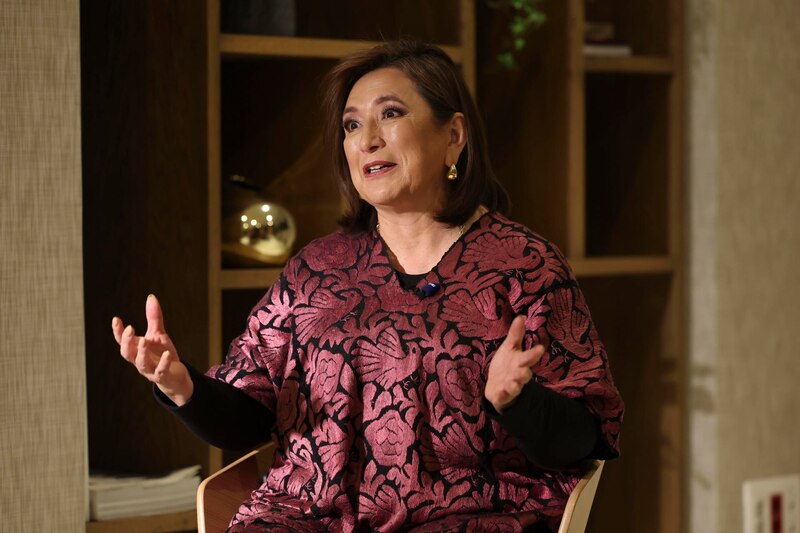 La presidenta de Chile, Michelle Bachelet, da un discurso.