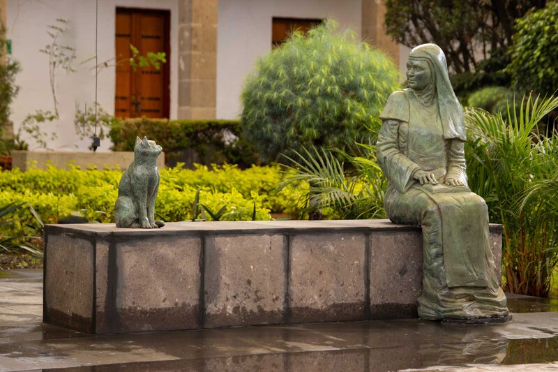 Sor Juana Inés de la Cruz y su gato