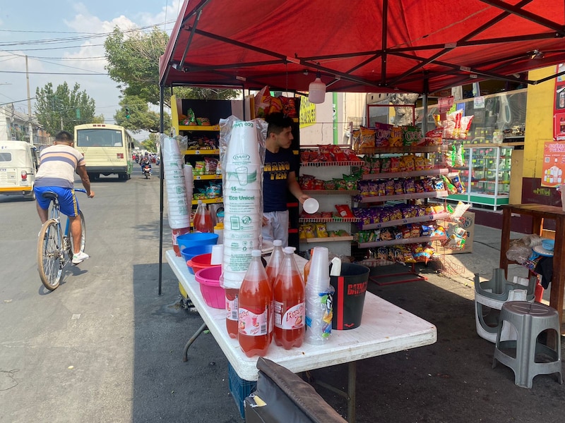 Un puesto de comida en la calle en México
