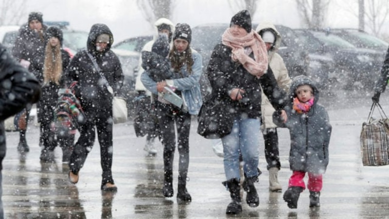 Nevando en la ciudad