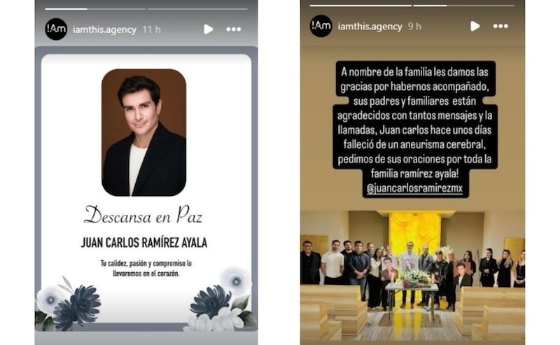 La agencia del actor expresó su pésame vía Instagram