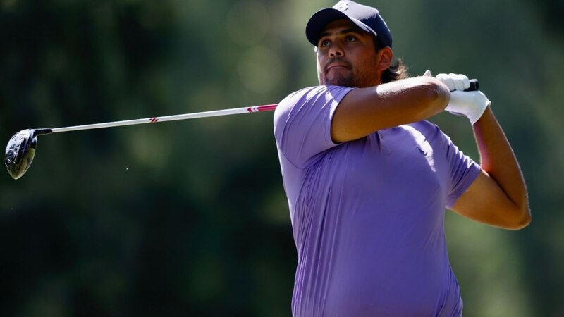 El golfista mexicano Abraham Ancer durante un torneo