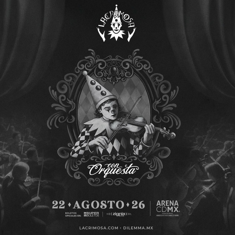 Cartel oficial de Lacrimosa en la Arena CDMX