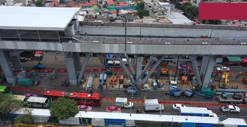 Construcción de la Línea 12 del Metro de la Ciudad de México