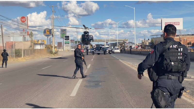 Operativo policial en una carretera