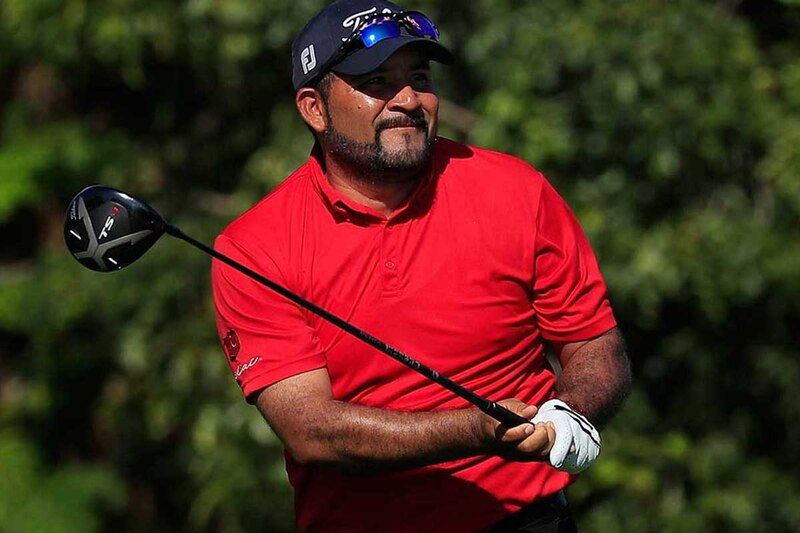 El golfista profesional mexicano Abraham Ancer durante un torneo