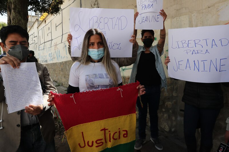 Protesta en Bolivia por la liberación de Jeanine Áñez