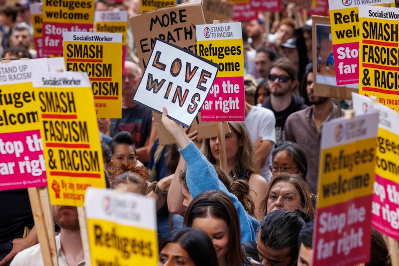 Protesta contra el racismo y la xenofobia