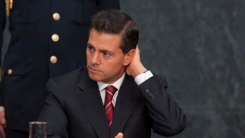 El presidente Enrique Peña Nieto en una conferencia de prensa.