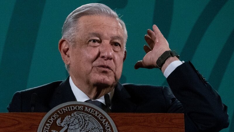 El presidente Andrés Manuel López Obrador durante una conferencia de prensa.