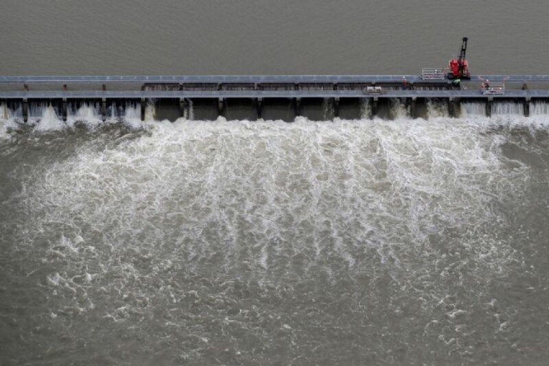 Inundación en una presa