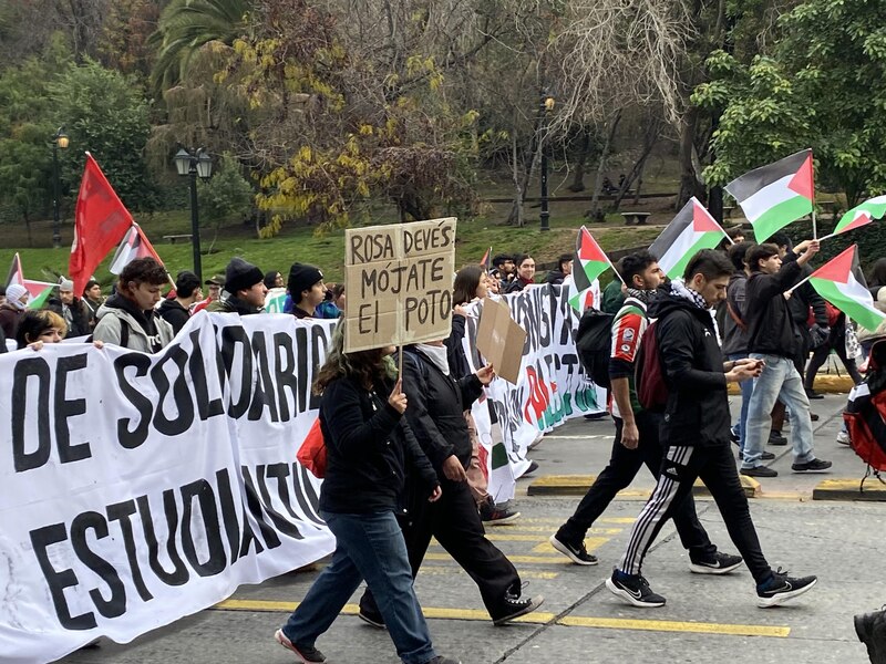 Marcha por la liberación de Palestina en Chile