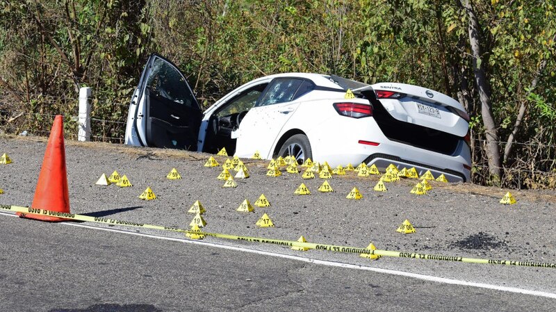 Accidente de coche en la carretera