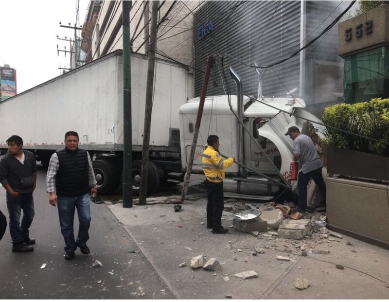 Accidente de camión en la Ciudad de México